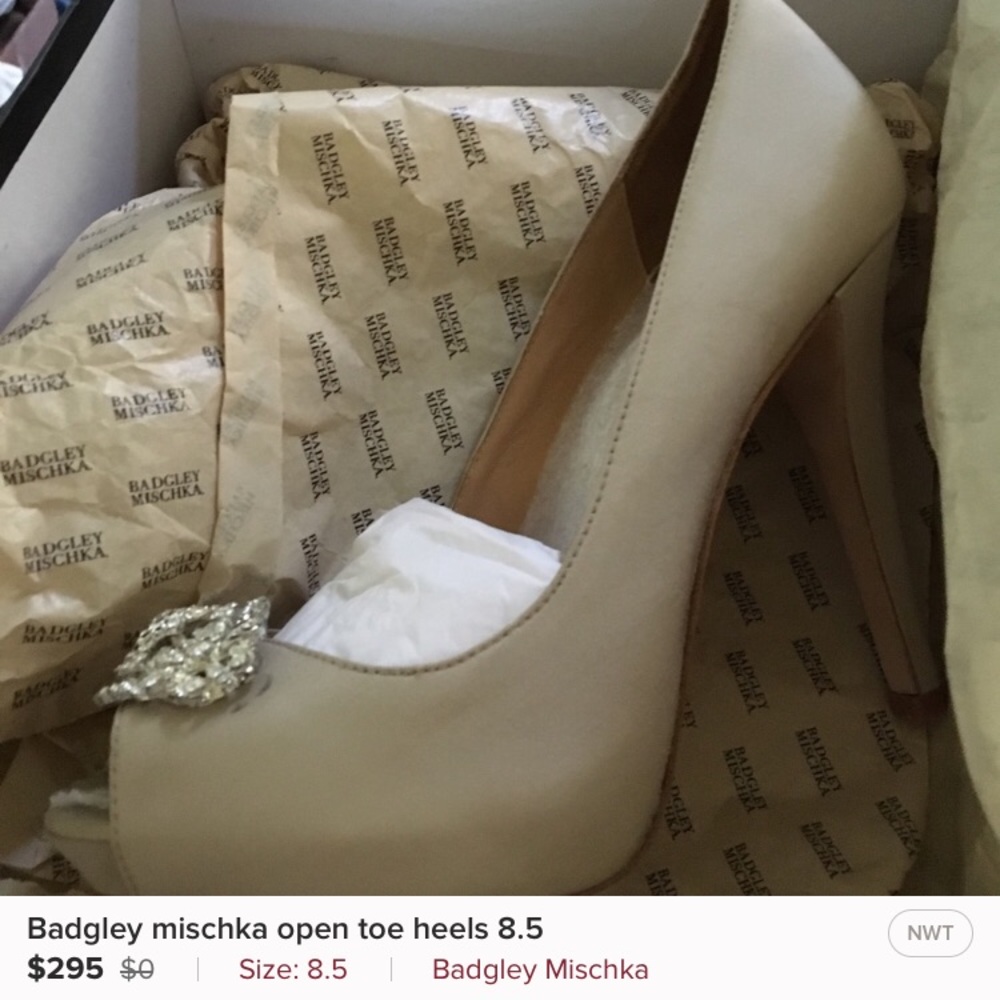 Badgley open toe platform silk Jewel heels
